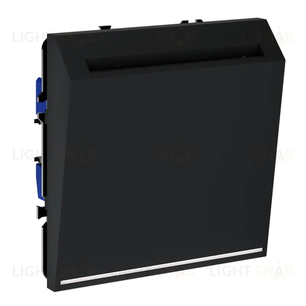 Выключатель встраиваемый Voltum S70 карточный 16А, (черный матовый) VLS010708 VLS010708