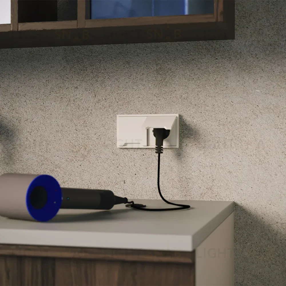 Накладка для розетки с заземлением, защитными шторками и крышкой Voltum S70 (хлопок) VLS000813 VLS000813