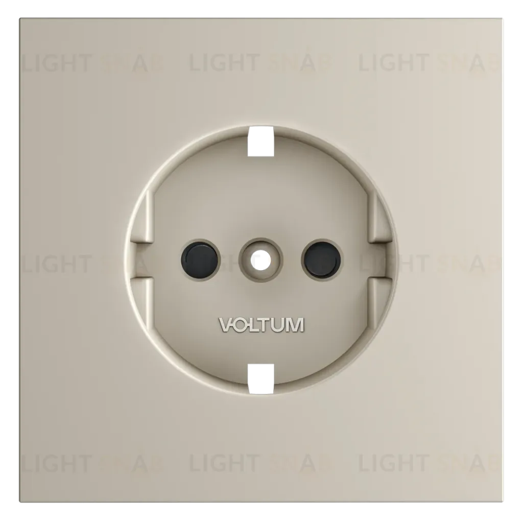 Накладка для розетки с заземлением и защитными шторками Voltum S70 (кашемир) VLS000703 VLS000703