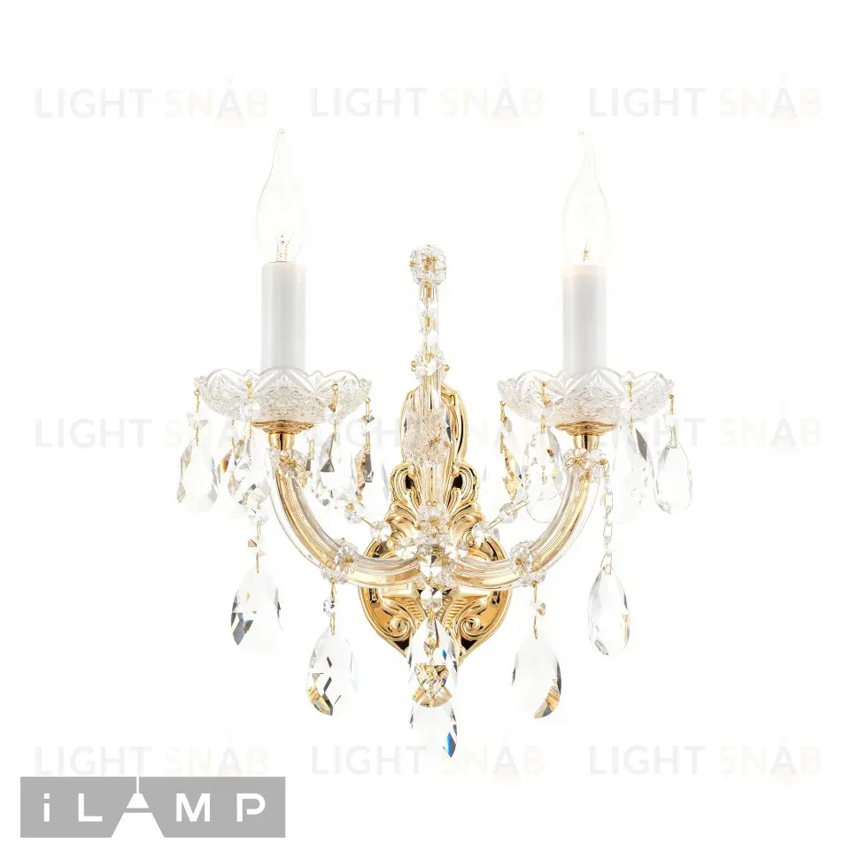 Бра iLamp Diamond W6071-2 GD+CL W6071-2 GD+CL