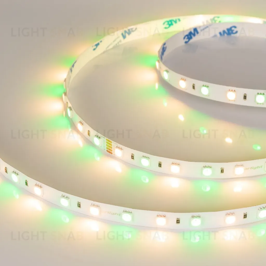 Светодиодная лента Arlight RT-B60-10mm 24V RGBW-Warm (14.4 W/m, IP20, 5m) (Открытый) 018327(3) 018327(3)