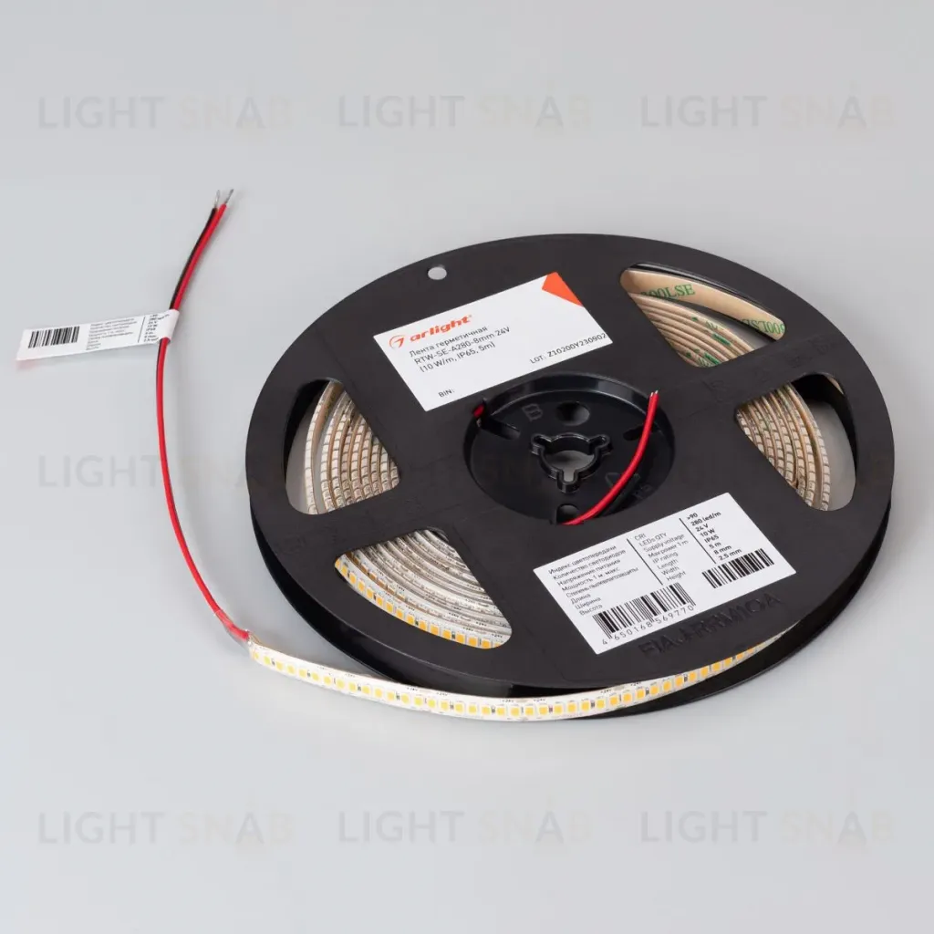 Светодиодная лента Arlight герметичная RTW-SE-A280-8mm 24V Day4000 (10 W/m, IP65, 5m) 045559(1) 045559(1)