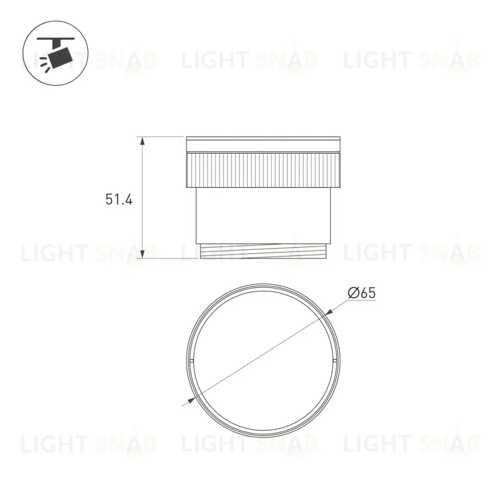 Насадка с изменяемым углом Arlight LGD-ARTIFACT-ZOOMLENS-R65 (BK, 10-50 deg) (Металл) 059711 059711