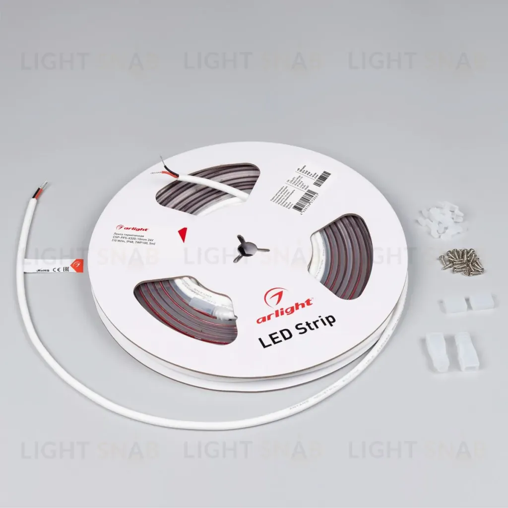 Светодиодная лента Arlight герметичная CSP-PFS-X320-10mm 24V Warm2400 (10 W/m, IP68, TWP100, 5m) 060277 060277