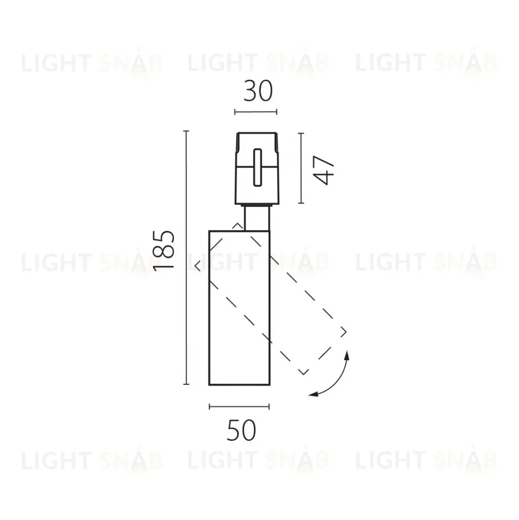 Трековый однофазный светильник Lightstar Due Hermes 210147 210147