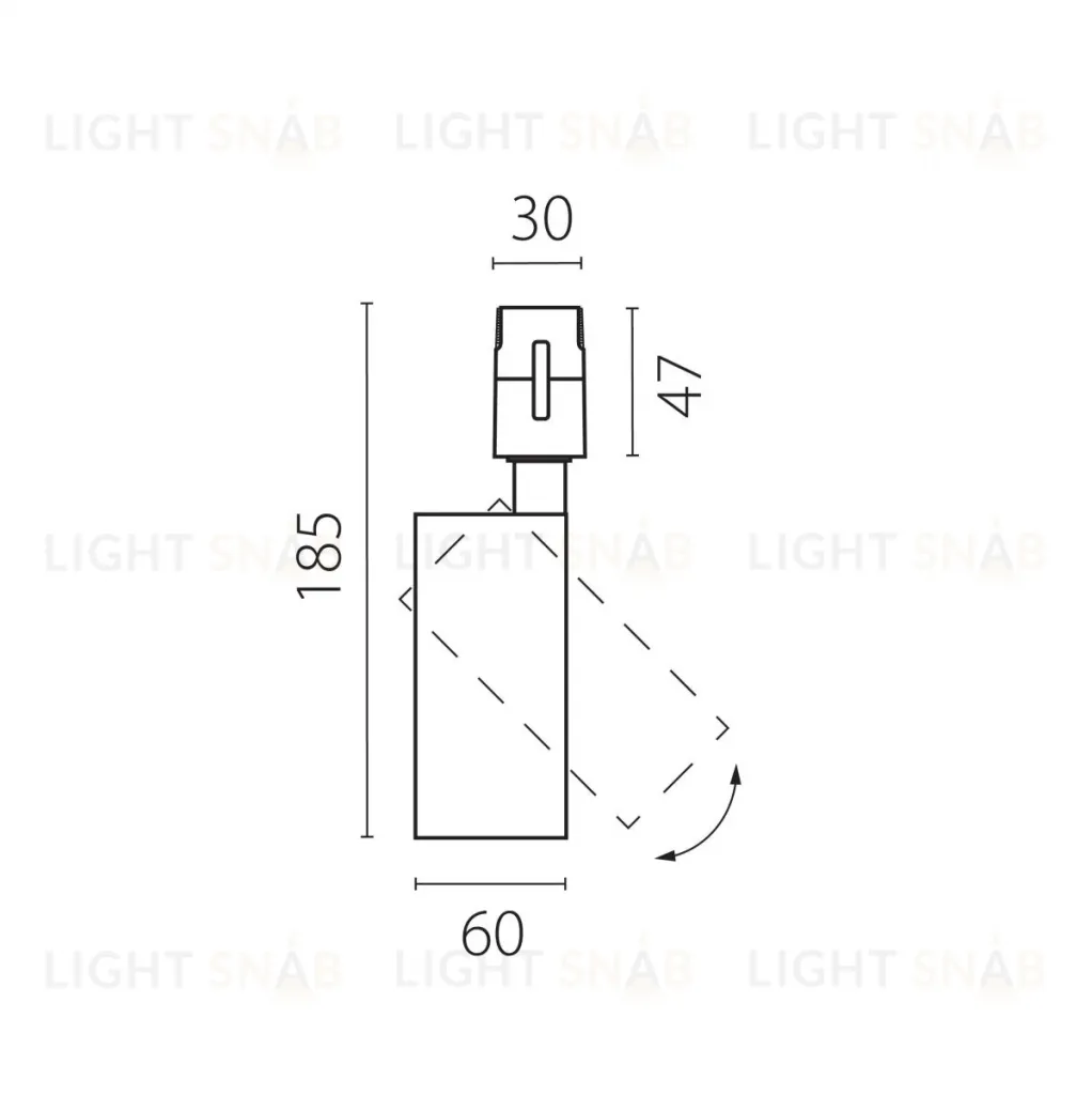 Трековый однофазный светильник Lightstar Due Hermes 210247 210247