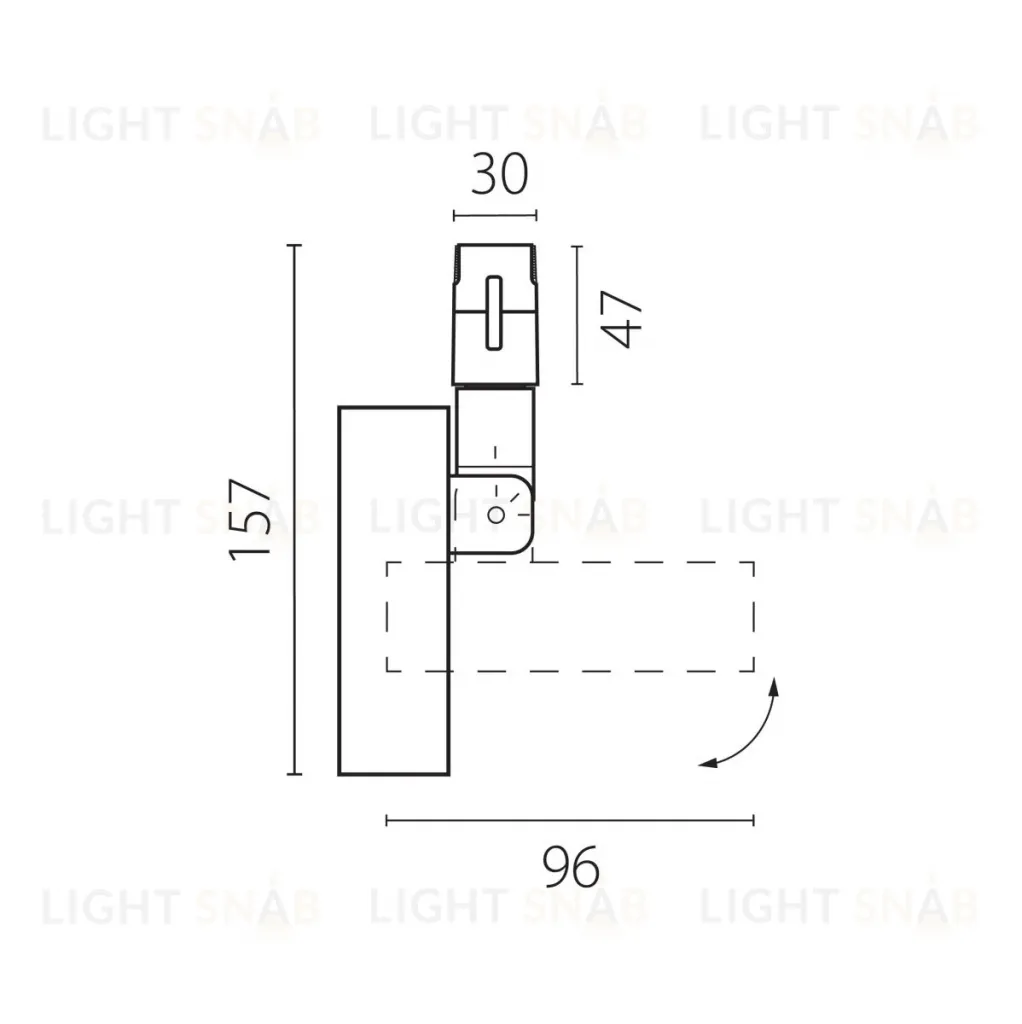 Трековый однофазный светильник Lightstar Due Hermes 210547 210547