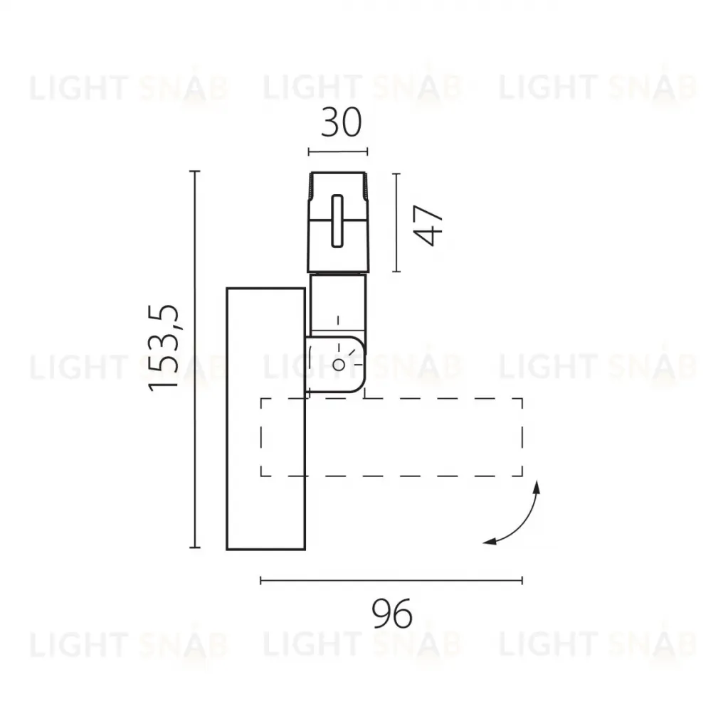 Трековый однофазный светильник Lightstar Due Hermes 210747 210747