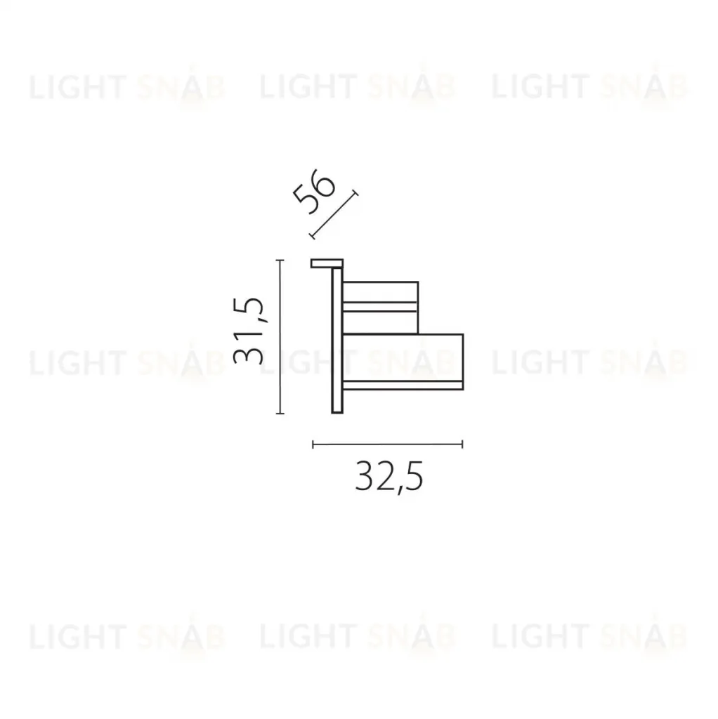 Заглушка боковая встраиваемая к треку 5030xx-R Lightstar Quattro 503166-R 503166-R