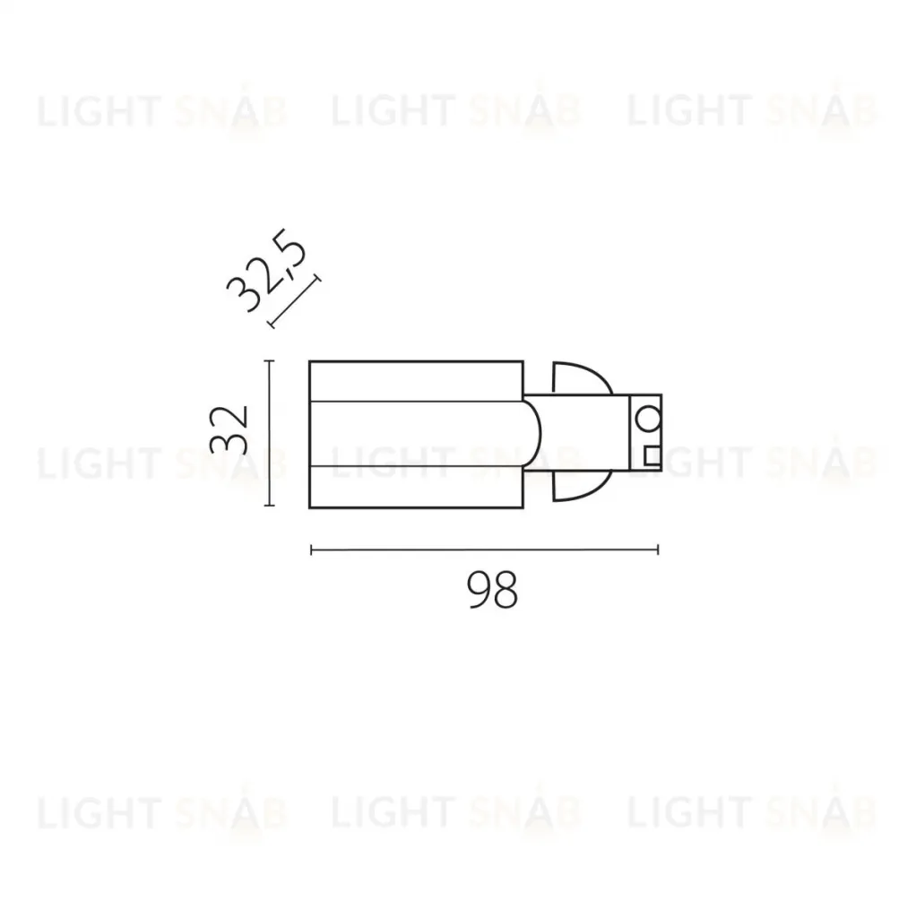 Питание боковое к треку 5040xx-(F)/(R) Lightstar Quattro 504116-FRPS 504116-FRPS