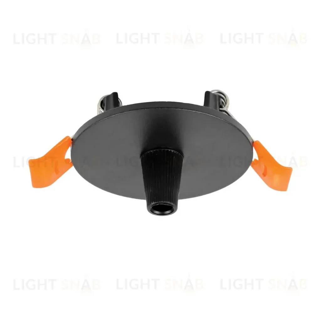 Чаша потолочная встраиваемая 60 д/подвода питания 510117 на 48В  черная Lightstar Due Hermes 510007 510007