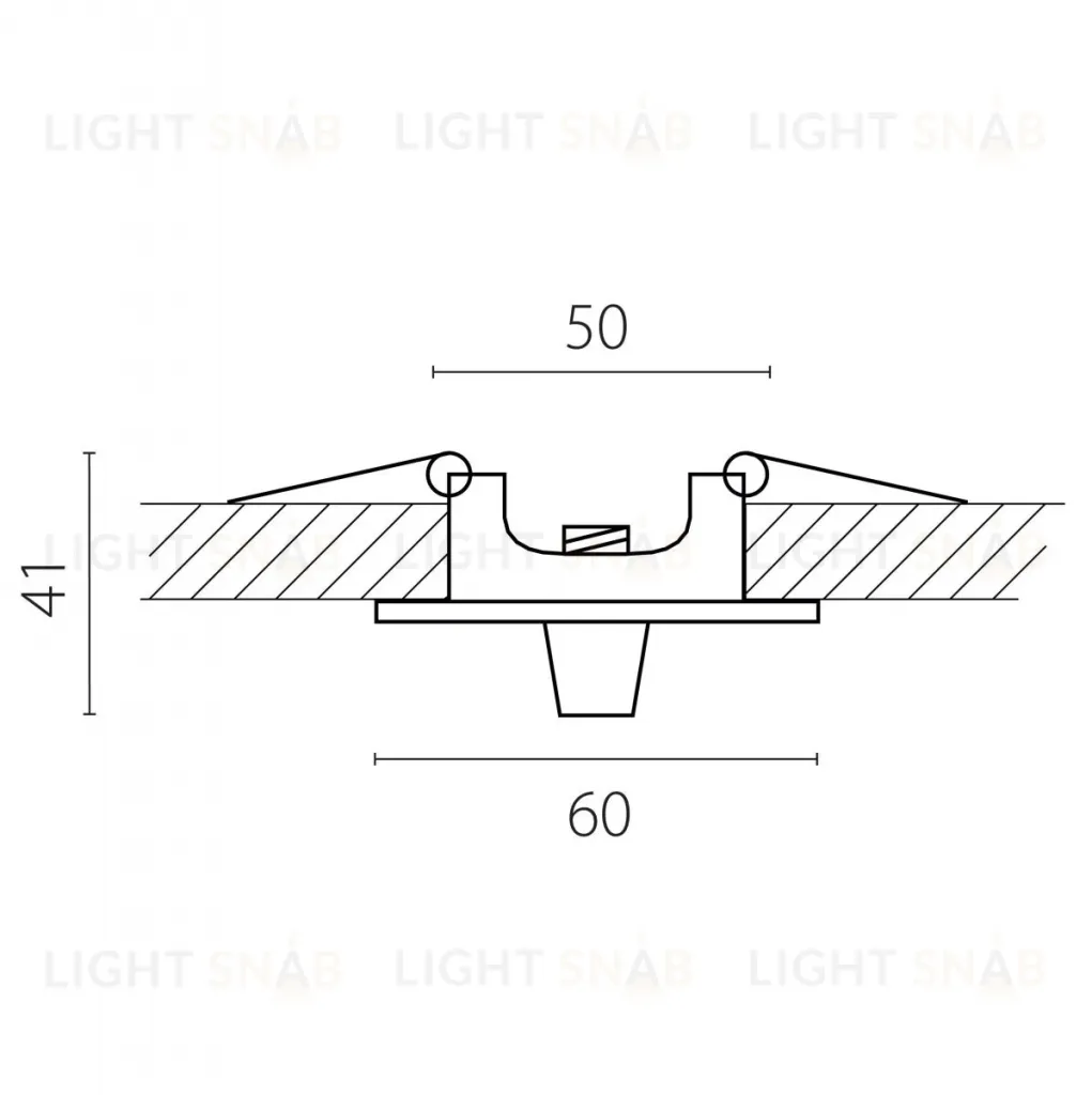 Чаша потолочная встраиваемая 60 д/подвода питания 510117 на 48В  черная Lightstar Due Hermes 510007 510007