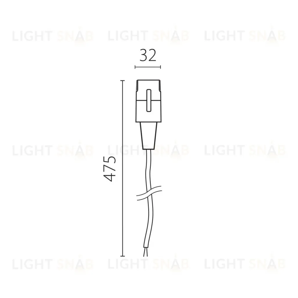 Подвод питания на 48V черный Lightstar Due Hermes 510117 510117