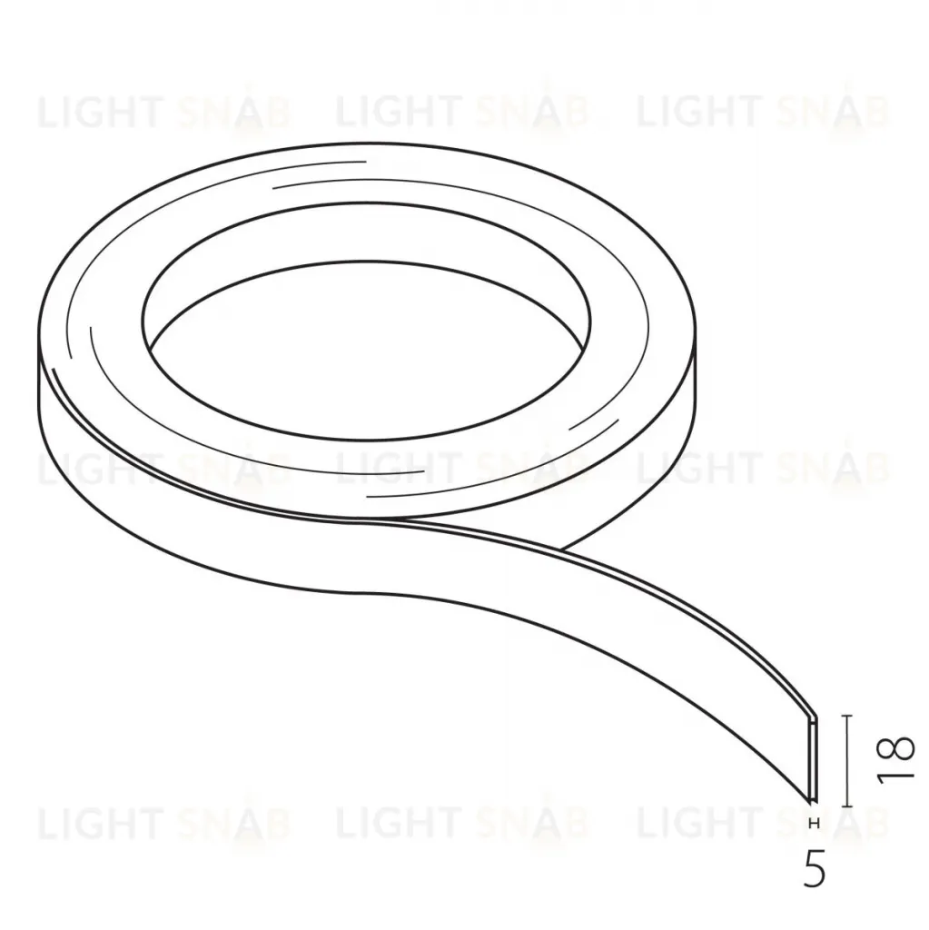 Шинопровод гибкий 48V 20м оранжевый Lightstar Due Hermes 510203 510203