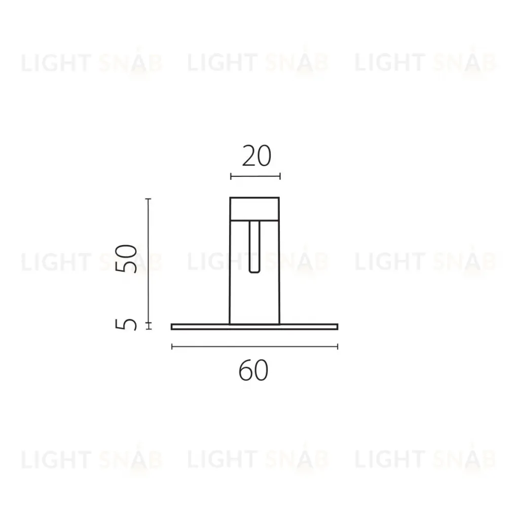 Крепление к потолку /на стену жесткое (54мм) без подвода питания Lightstar Due Hermes 510197 510197