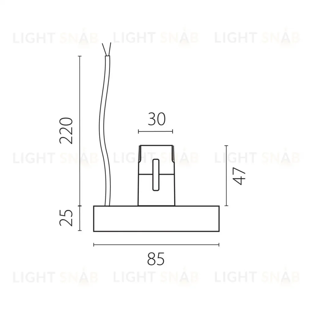 Блок питания 48V на шинопровод к 210ххх/270ххх 100W черный Lightstar Due Hermes 510217 510217