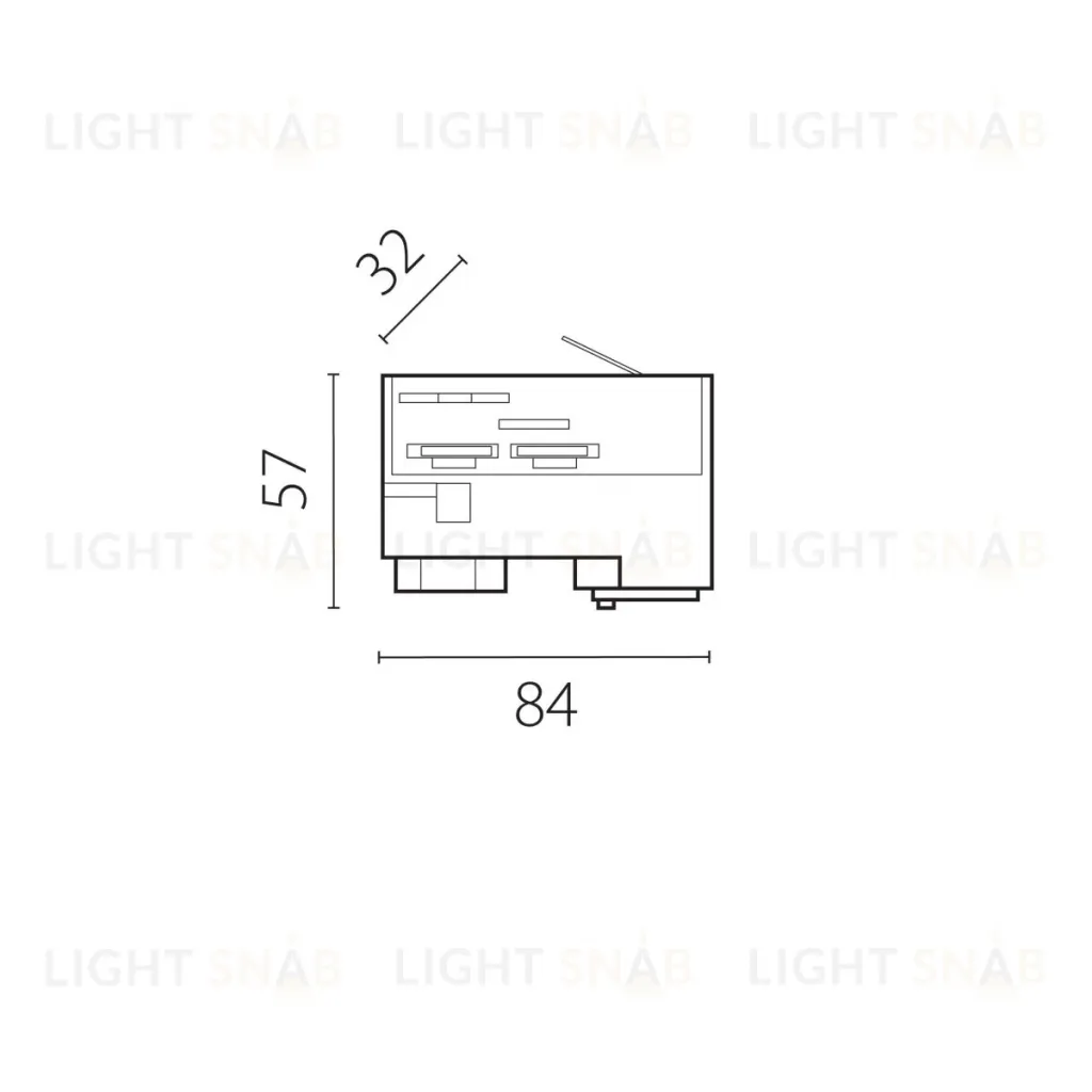Адаптер для светильника к треку 5030xx-R/5040xx-(F)/(R) Lightstar Quattro 594006-402 594006-402