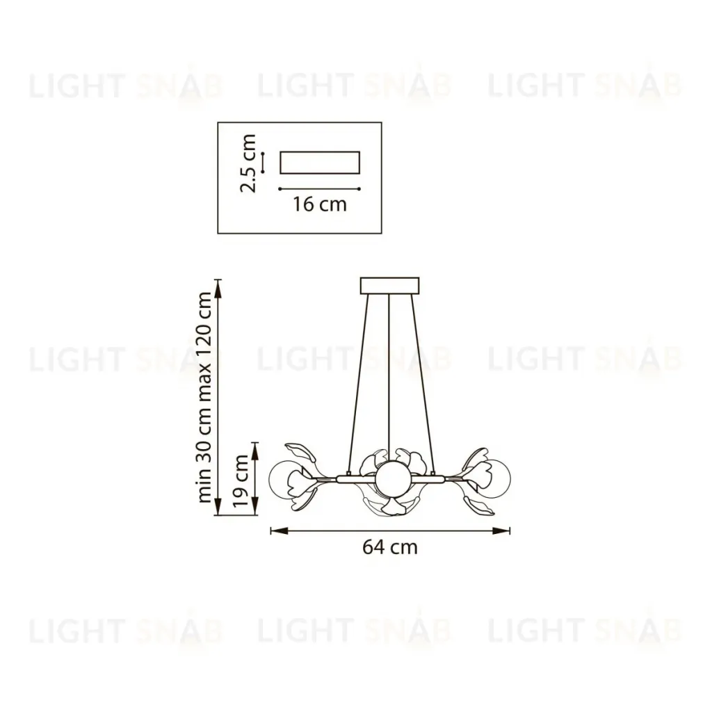 Подвесная люстра Lightstar Ceramo BW 799067 799067