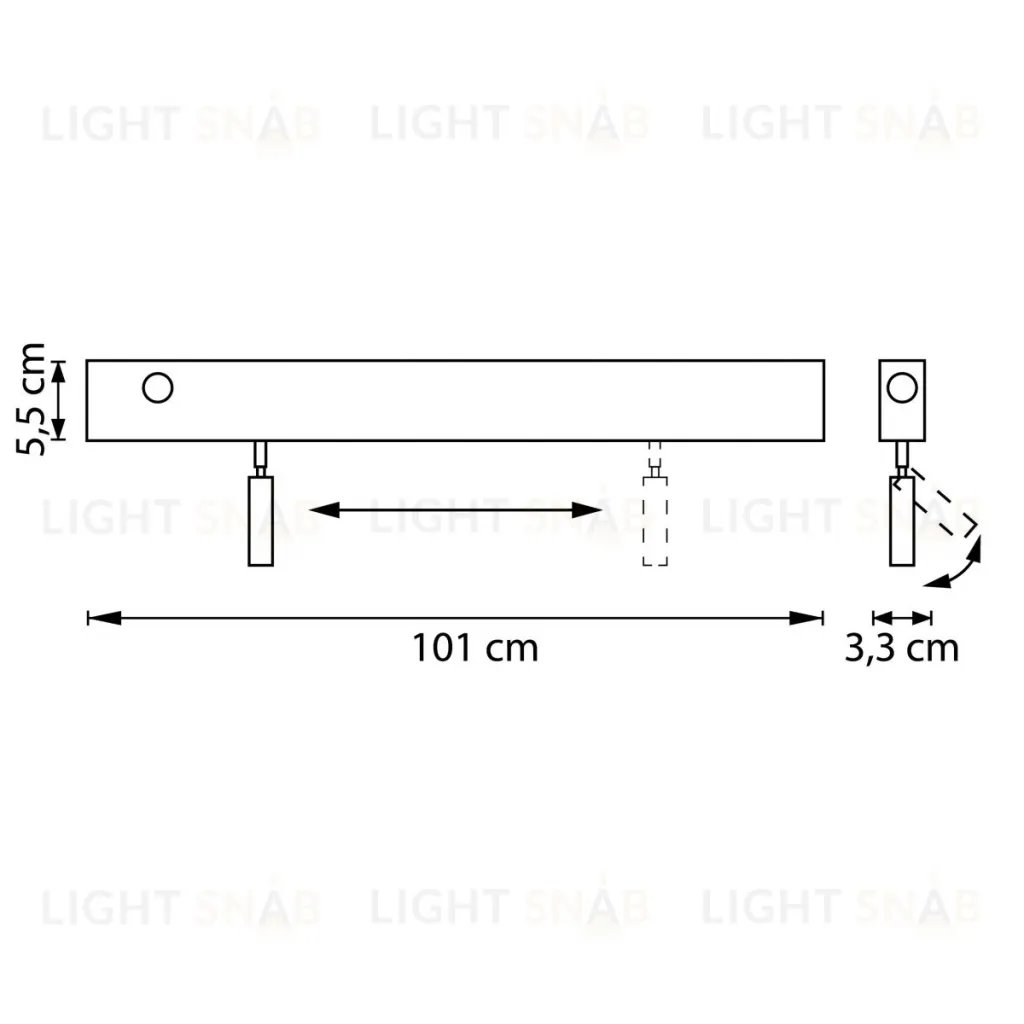 Настенный светильник бэк-лайт+спот-лайт Lightstar Fiume Spot 810647 810647