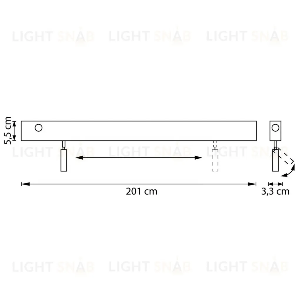 Настенный светильник бэк-лайт+спот-лайт Lightstar Fiume Spot 810657 810657