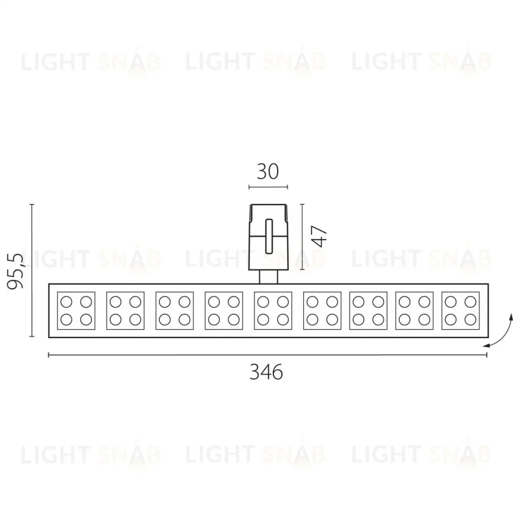 Трековый однофазный светильник Lightstar Due Hermes 270147 270147
