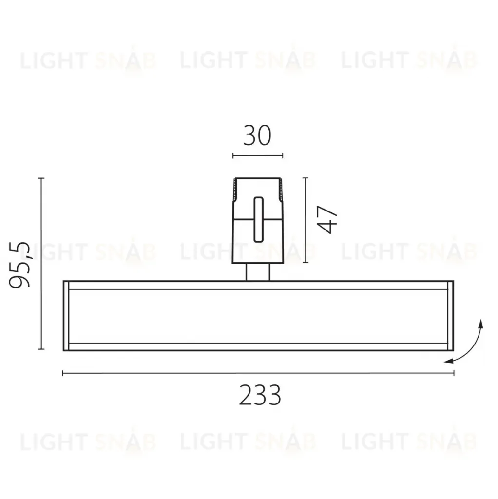 Трековый однофазный светильник Lightstar Due Hermes 270247 270247