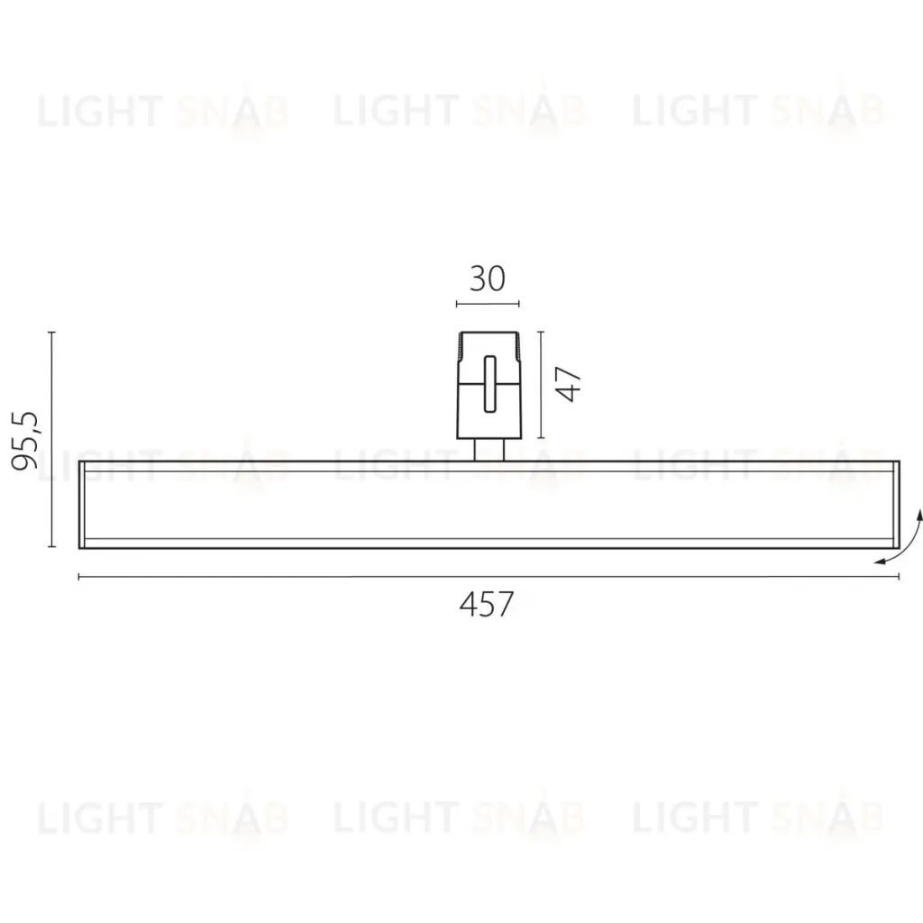 Трековый однофазный светильник Lightstar Due Hermes 270347 270347