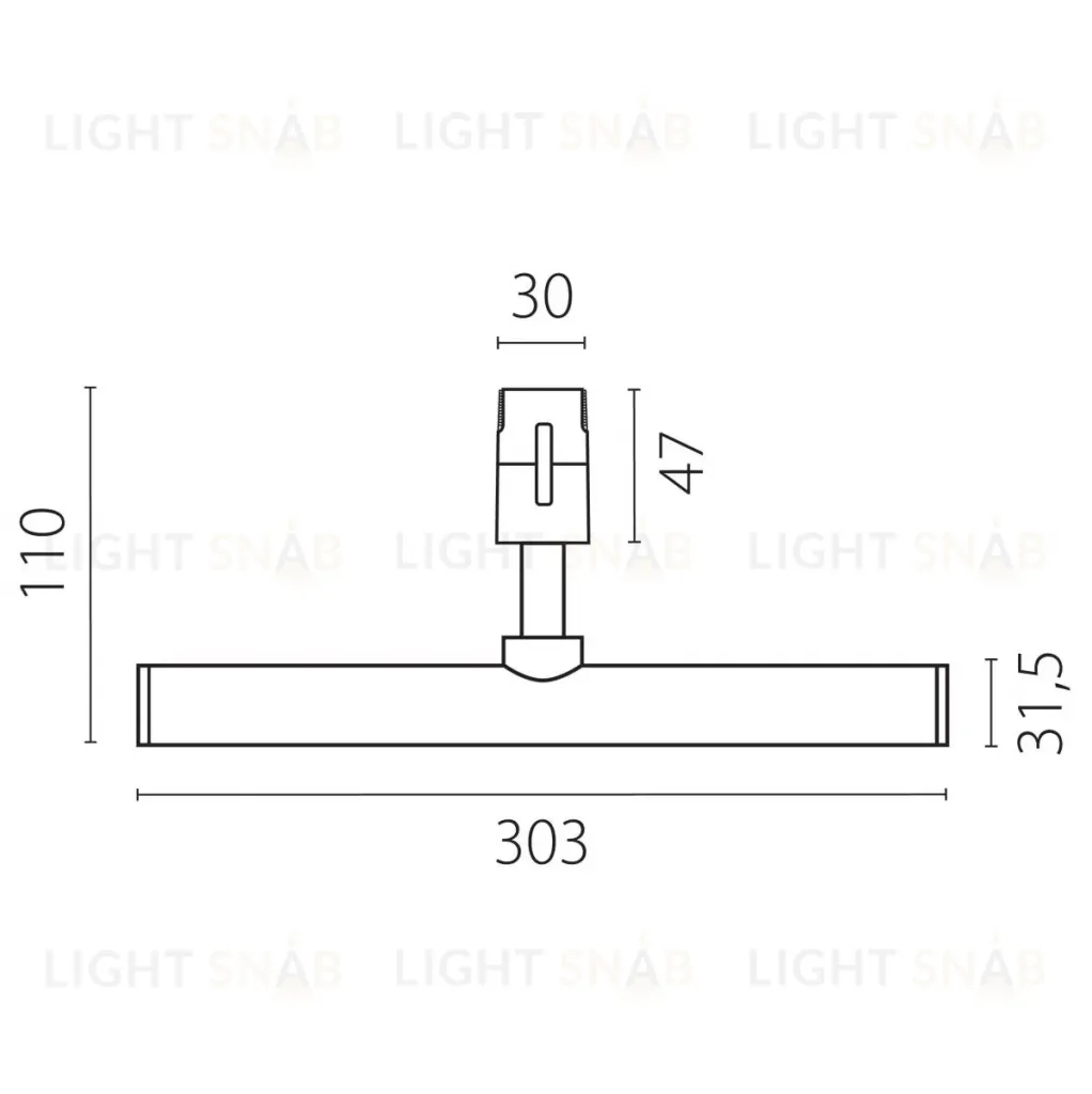 Трековый однофазный светильник Lightstar Due Hermes 270447 270447