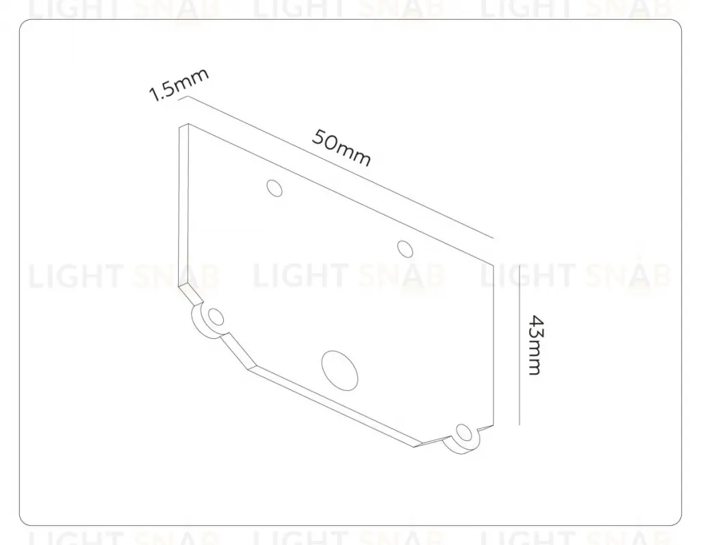 Заглушка для магнитного шинопровода в натяжной потолок 2шт Ambrella Light Track System GL1990 GL1990