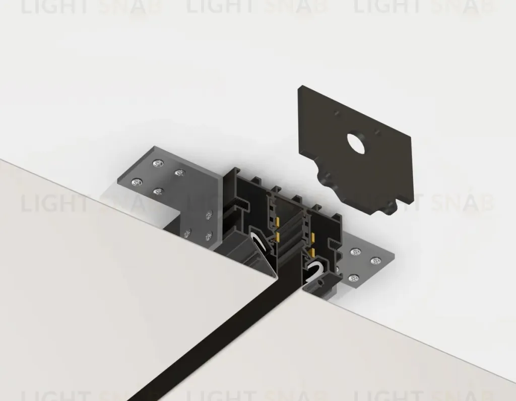 Заглушка для магнитного шинопровода в натяжной потолок 2шт Ambrella Light Track System GL1990 GL1990