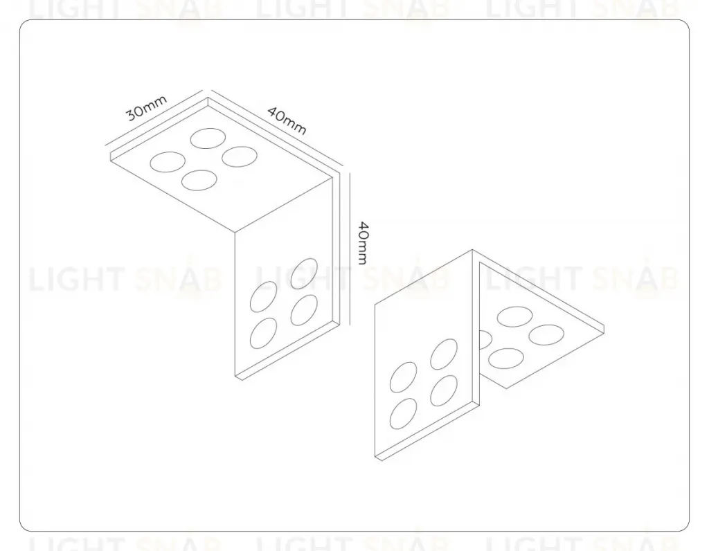 Уголок для закладных профилей Magnetic standard 48V 10mm 2шт Ambrella Light Track System GL2020 GL2020