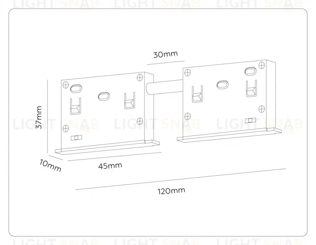 Коннектор питания прямой для магнитного шинопровода Ambrella Light Track System GL2030 GL2030