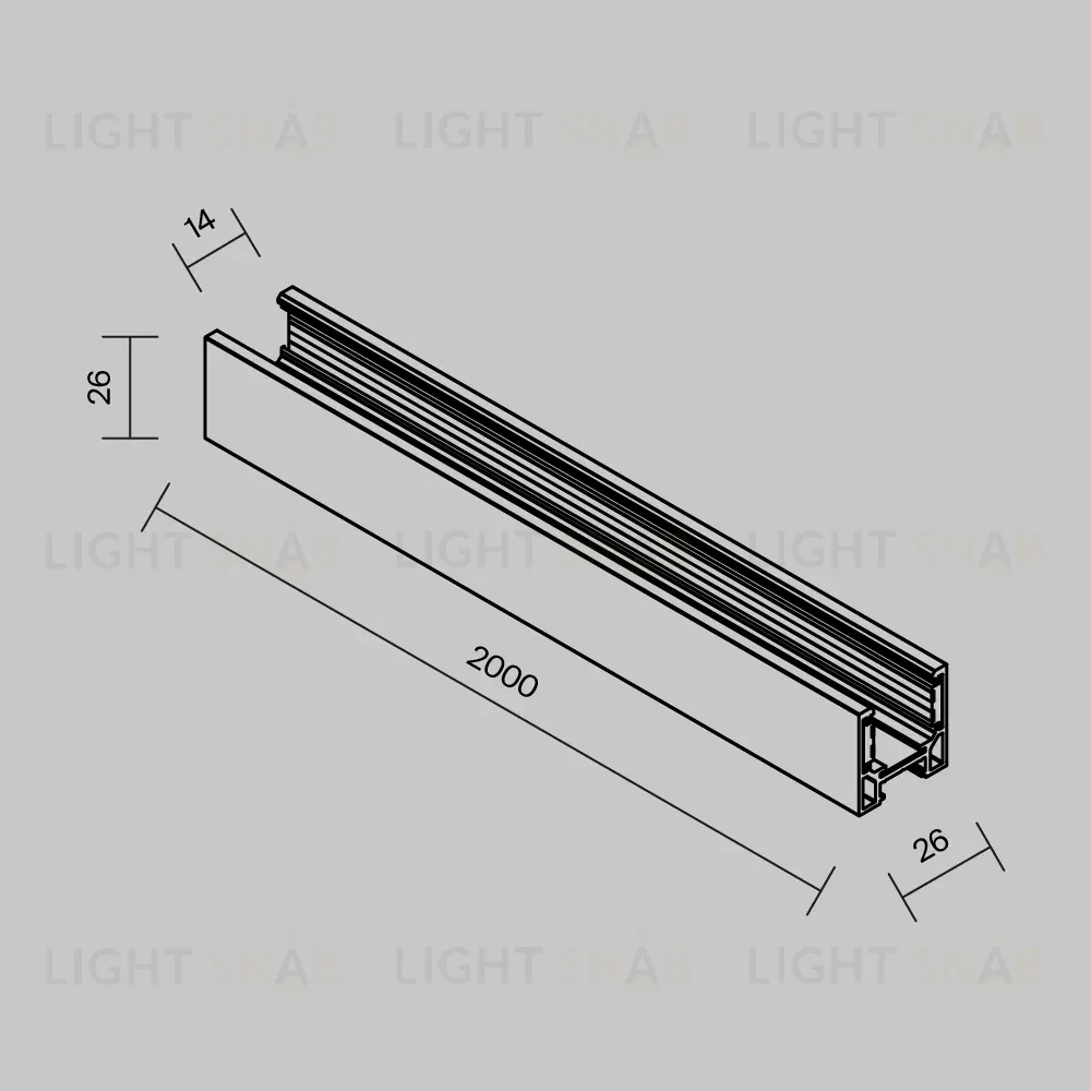 Шинопровод низкопрофильный накладной Maytoni Magnetic track system Exility TRXMN034-412B TRXMN034-412B