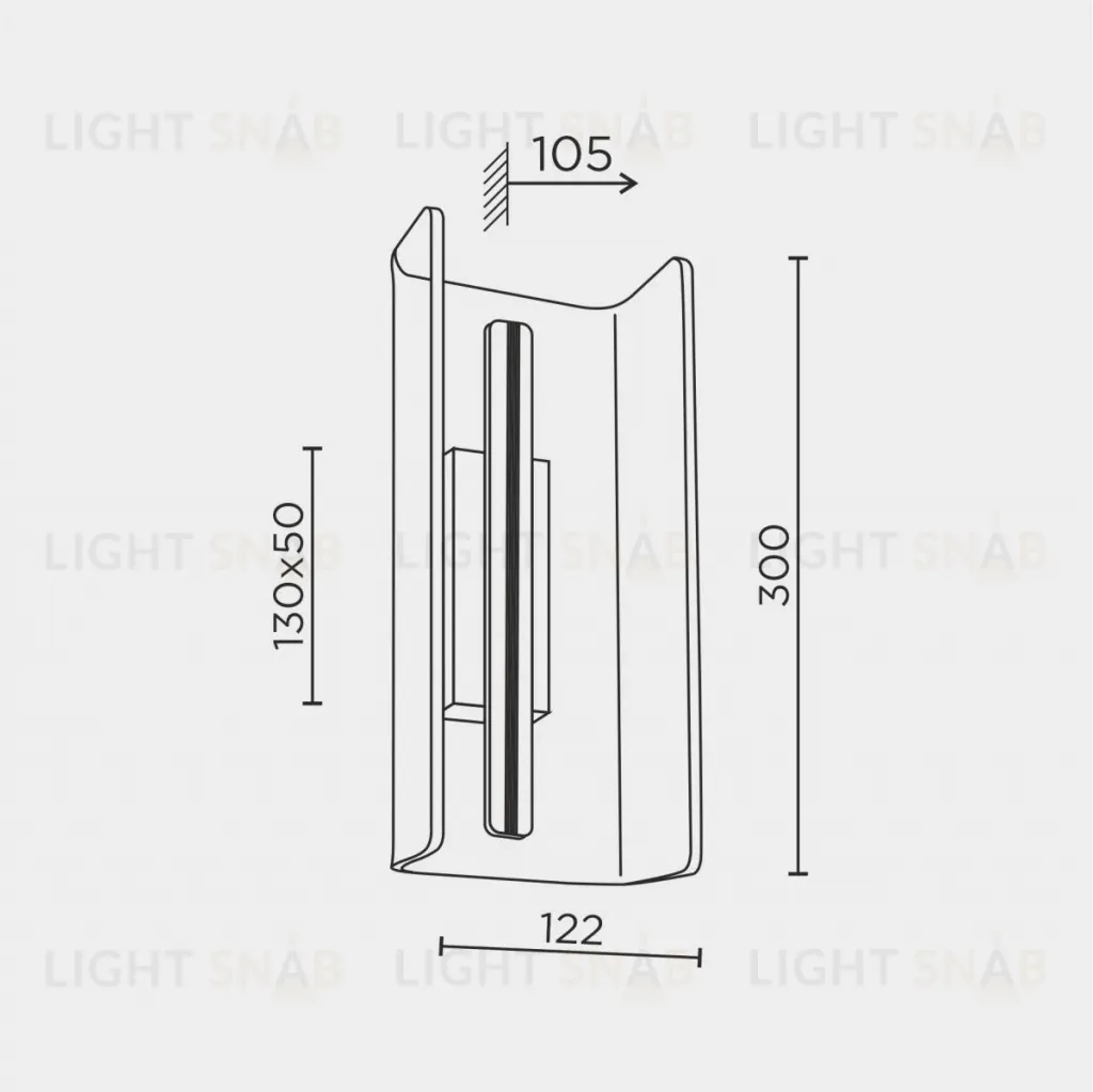 Настенный светильник Modelux ML.590.300 BK ML.590.300 BK