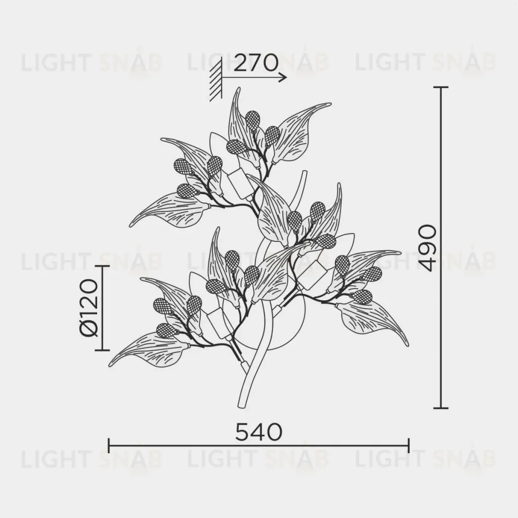 Настенный светильник Modelux premium ML.6808.450P CR ML.6808.450P CR