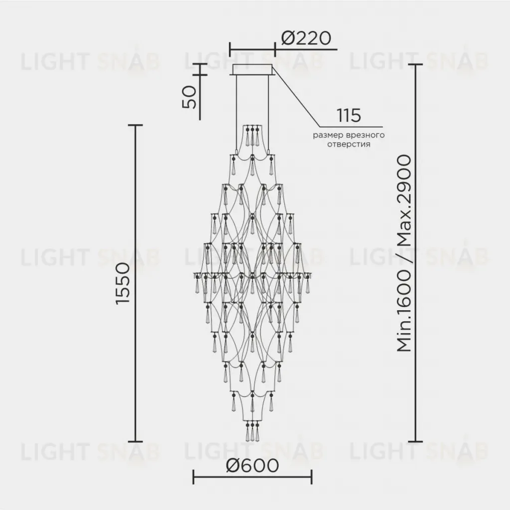 Подвесная люстра Modelux premium ML.7826.600P GD ML.7826.600P GD