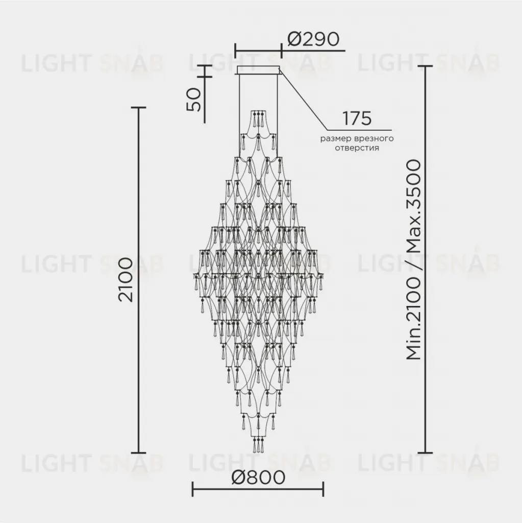 Подвесная люстра Modelux premium ML.7826.800P CR ML.7826.800P CR