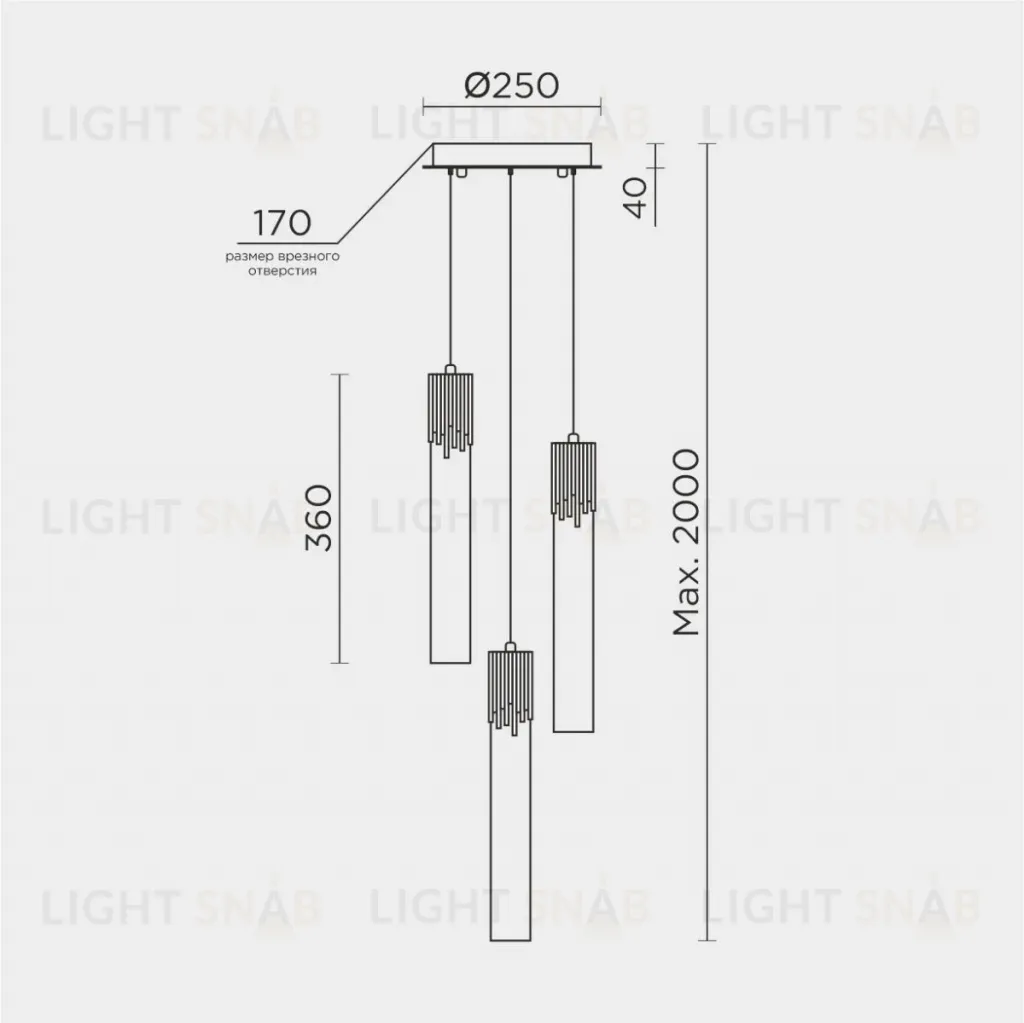Подвесной светильник Modelux ML.88992.3 GD ML.88992.3 GD