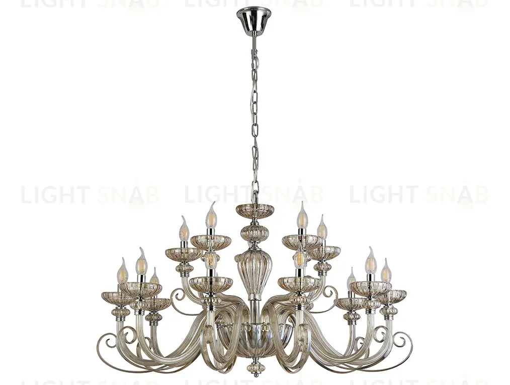 Подвесные люстры Newport 8620+5/C chrome cognac М0071595 8620+5/C chrome cognac