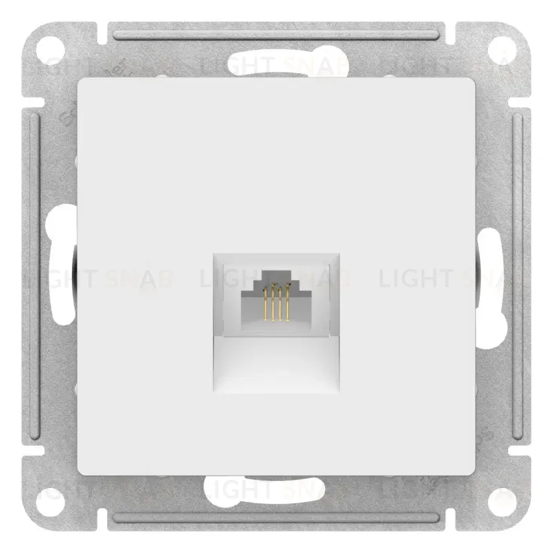 Розетка телефонная RJ11, механизм Systeme Electric AtlasDesign Лотос ATN001381 ATN001381