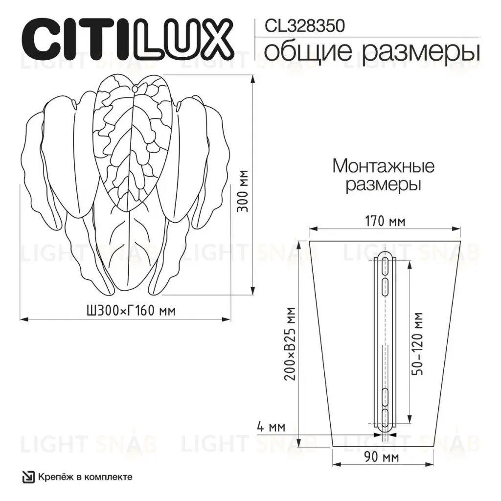 Настенный светильник Citilux Hasienda CL328350 CL328350