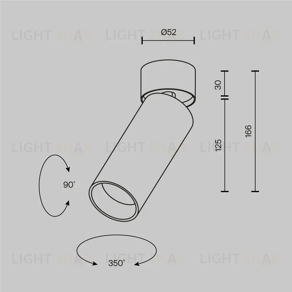 Спот Maytoni Technical Focus Led Focus Led C055CL-L12W4K-W-PT C055CL-L12W4K-W-PT