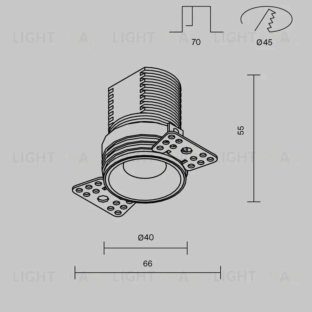 Встраиваемый светильник Maytoni Technical Mini DL059-7W4K-TRS-B DL059-7W4K-TRS-B