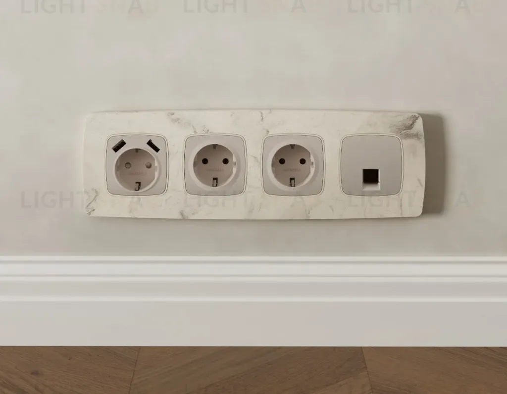 Комплект механизма компьютерной розетки Ambrella Volt RJ-45 (8P8C) CAT6A экранированной с автоматической защитной шторкой OMEGA MO372005 Серо-бежевый матовый QUANT (OP3720, VM185) MO372005