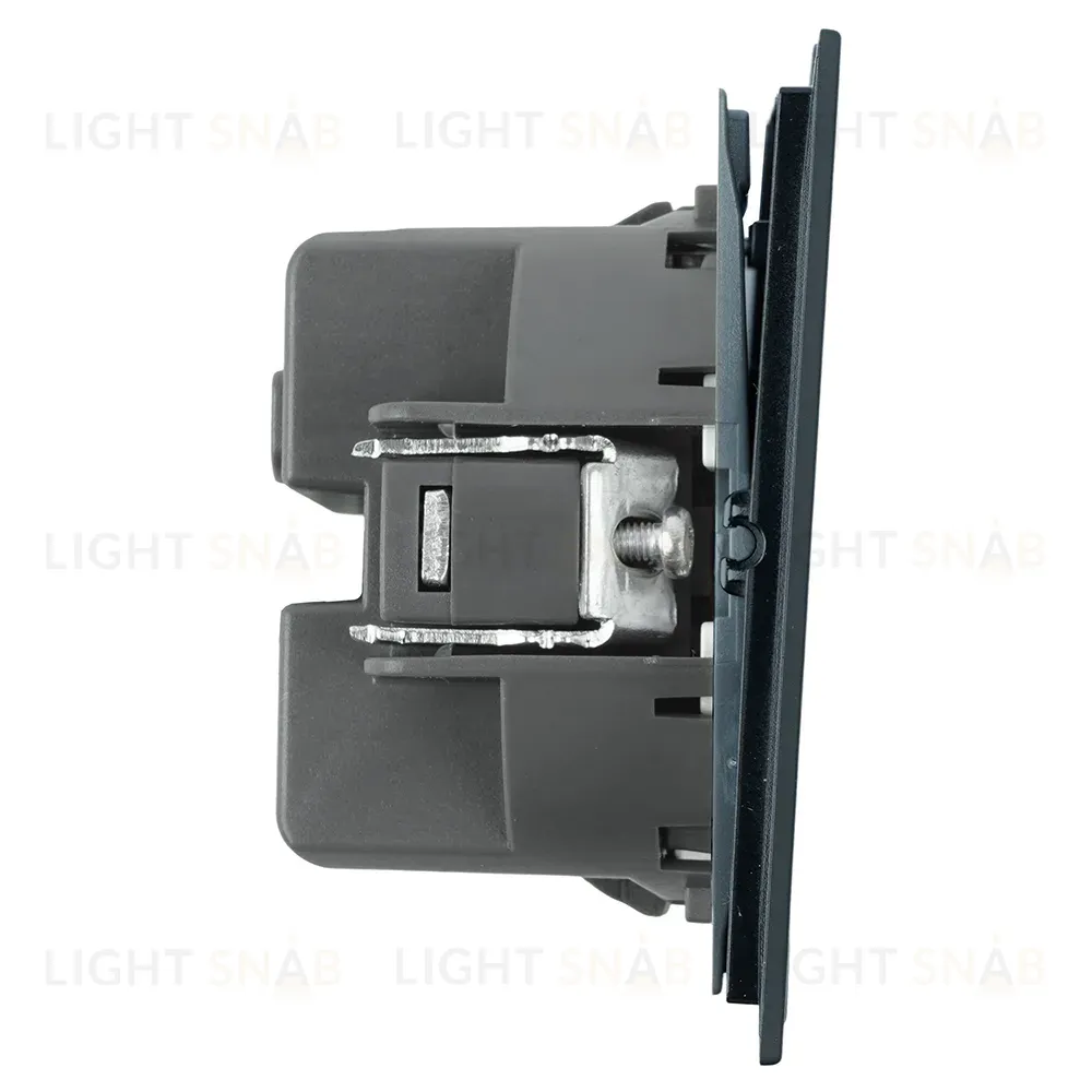 Переключатель 2-клавишный (механизм) Stekker Мия 250В 10А RSW10-3107-05 черный бархат 50448 50448