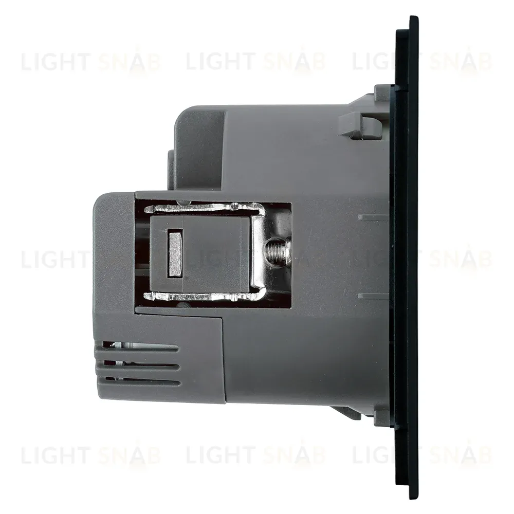 Розетка 1-местная з/ш с/з 16А + USB + Type C (механизм) Stekker Мия 250В 20W RST16-3119-05 черный бархат 50452 50452