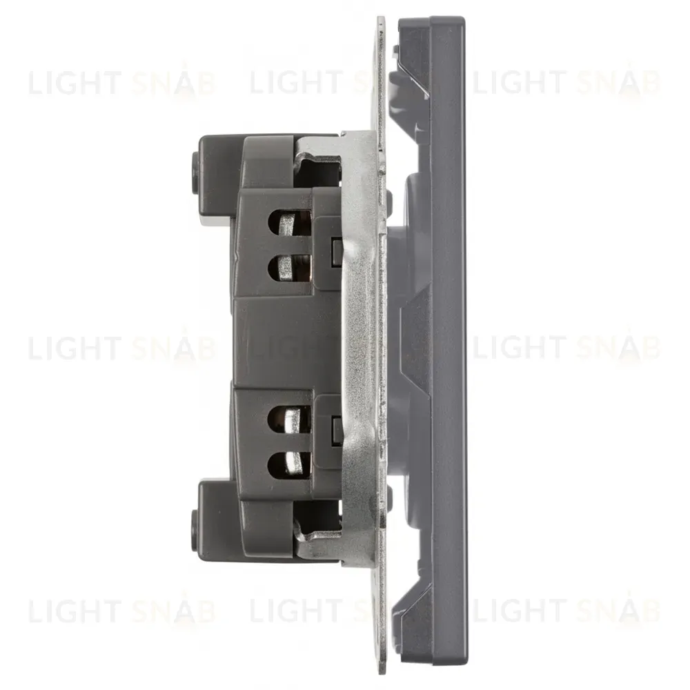 Розетка 1-местная с з/ш б/з (механизм) СЗК Stekker Эмили 250В 16А RST16-5109-10ZK платиново-серый soft touch 50242 50242