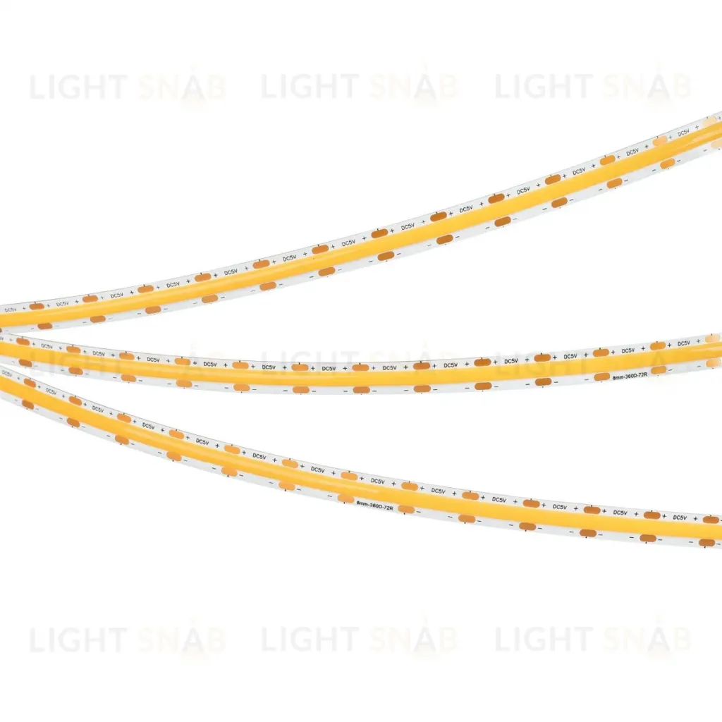 Светодиодная лента Arlight COB-X360-8mm 5V Warm2700 (5 W/m, IP20, 5m)  041706(1) 041706(1)