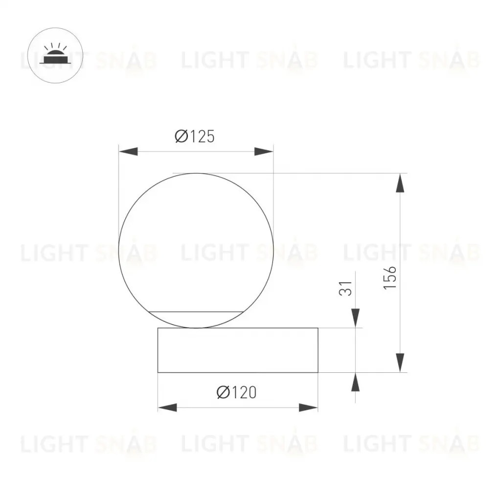 Настольная лампа Arlight SP-ORNELLA-TAB-L150-R125-6W Warm3200-MIX (BK, 300 deg, 230V, TOUCH-DIMM) (IP20 Металл) 059530 059530