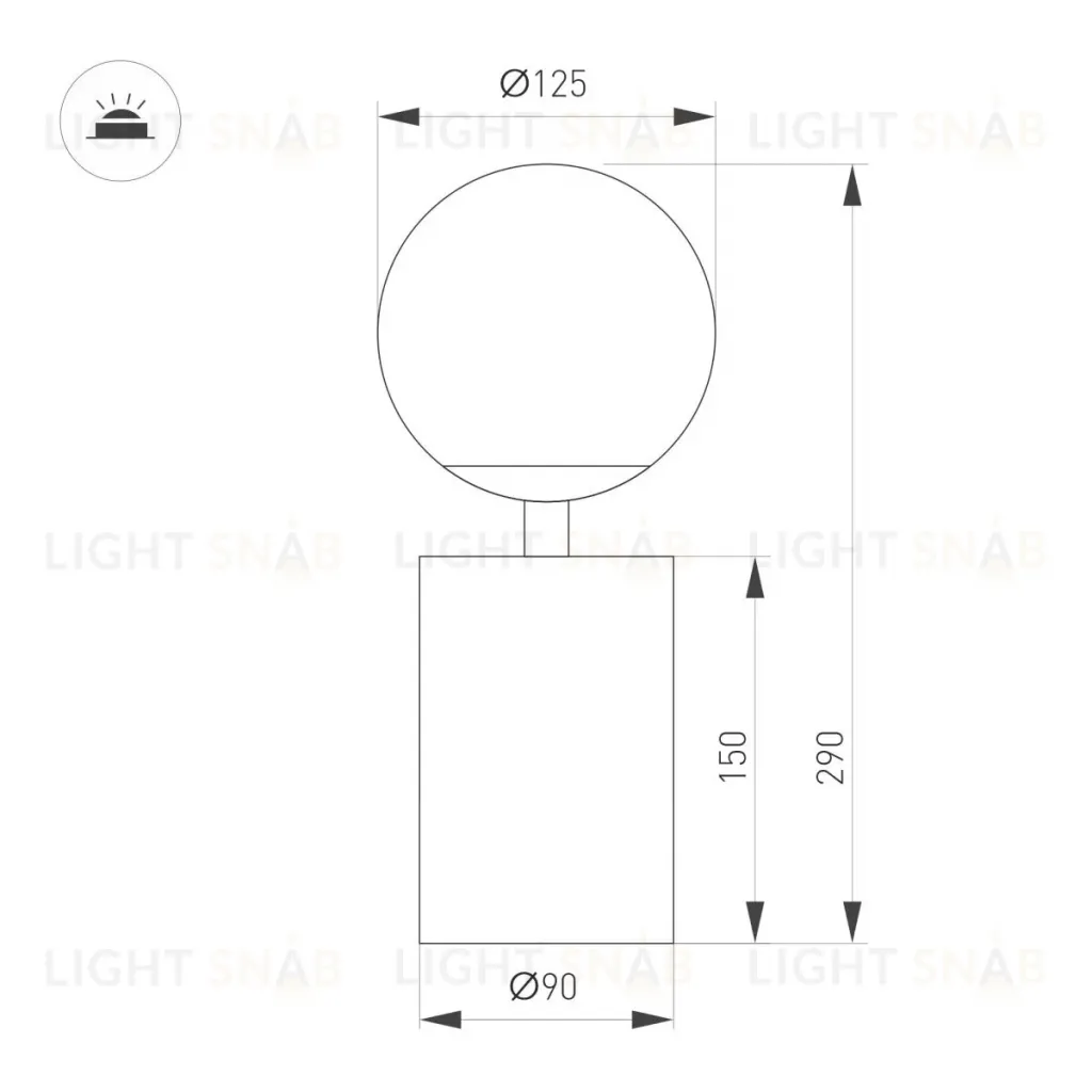 Настольная лампа Arlight SP-ORNELLA-TAB-L290-R125-6W Warm3200-MIX (WH, 300 deg, 230V, TOUCH-DIMM) (IP20 Металл) 059536 059536